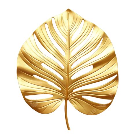 Golden Tropical Leaf Png Leaf Gold Gold Leaf Png Transparent Image