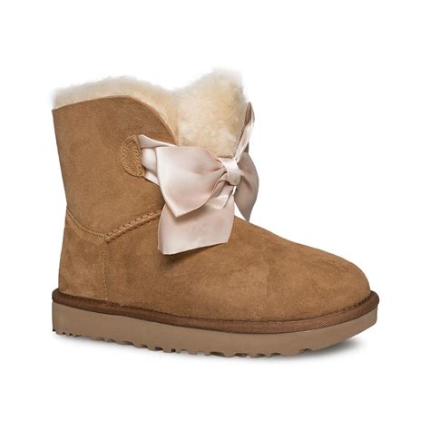 Ugg Gita Bow Mini Chestnut Boots Womens Mycozyboots