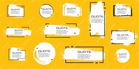 Premium Vector Quote Box Frame Big Set Quote Box Texting Quote