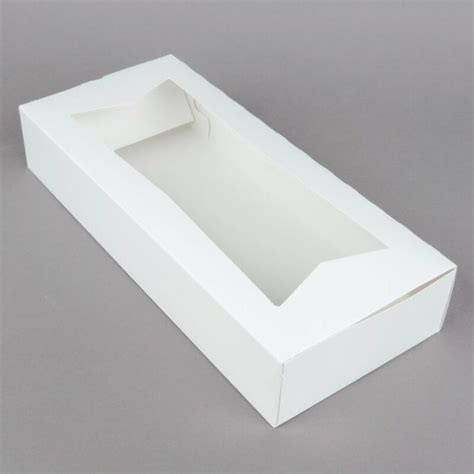 White Cookie Bakery Box With Window 12 12 X 5 12 X 2 14 Mia