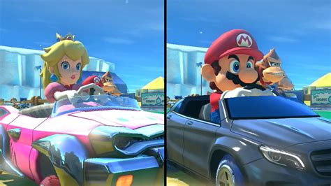 Mario Kart Deluxe Multiplayer Triforce Cup Cc Peach Vs Mario