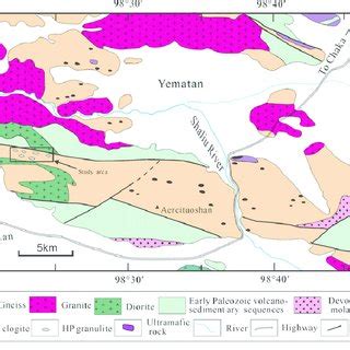 Geological Sketch Map Showing The Geological Setting Of The Dulan Area