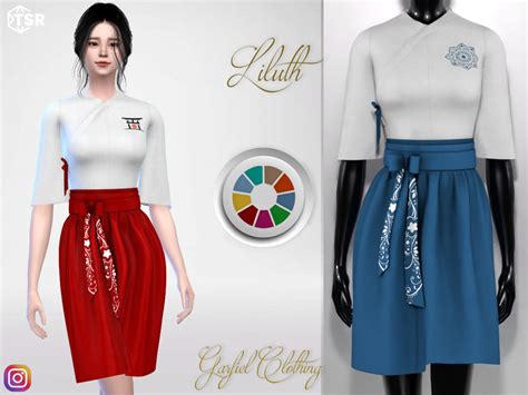 The Sims Resource Liluth Asian Style Outfit