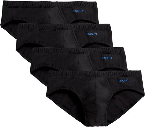 2 X IST Men S Cotton Stretch Bikini Brief 4 Pack Black At Amazon Mens Clothing Store