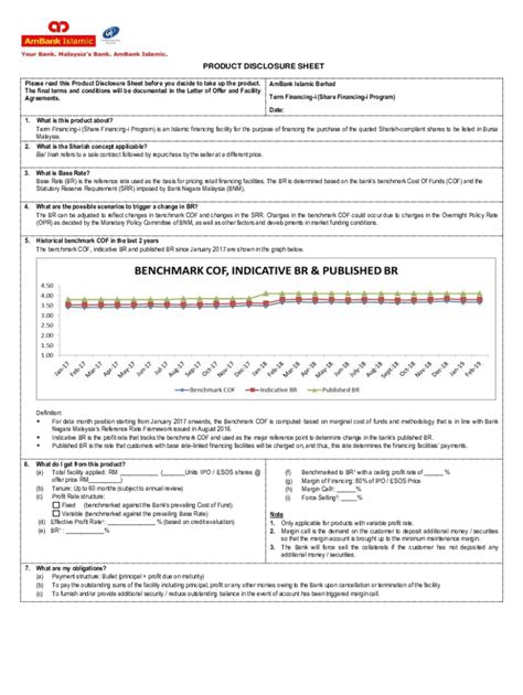 Fillable Online PRODUCT DISCLOSURE SHEET RHB Bank Berhad RHB Credit