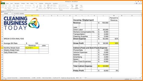 Restaurant Break Even Analysis Excel Petermcfarland Us