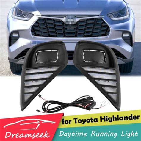 LED DRL POUR Toyota Highlander XU70 2020 2021 Diurne Feux Jour Style