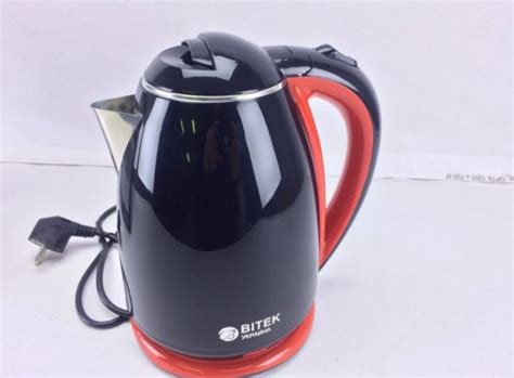 Электрический пластиковый чайник BITEK BT-3114 с металлической колбой ...