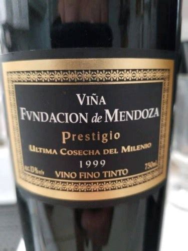 Fundacion De Mendoza Prestigio Fino Tinto Vivino United Kingdom