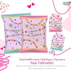 Imprimible Chip Bag Y Tag De San Valentin Etsy