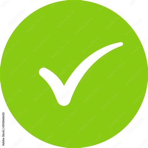 Stockillustratie Green Checkmark Tick In Png Correct Tick Symbol