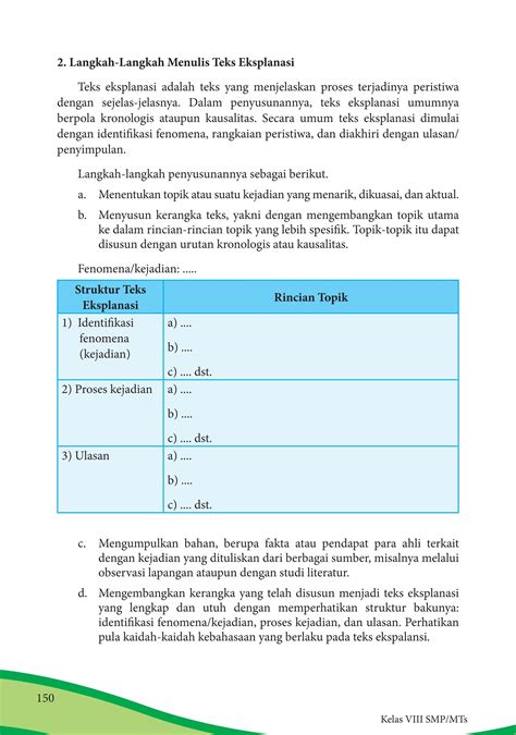 Langkah Langkah Menyusun Teks Eksplanasi Lilin Ilmu