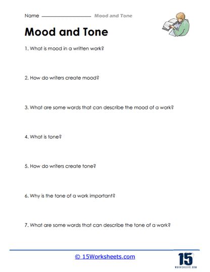 Mood And Tone Worksheets 15 Worksheets Library