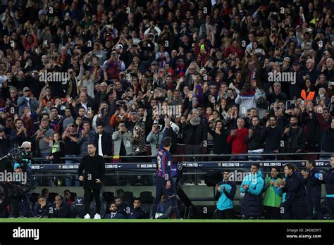 Gerard Pique Of Fc Barcelona Farewell During The Liga Match Between Fc