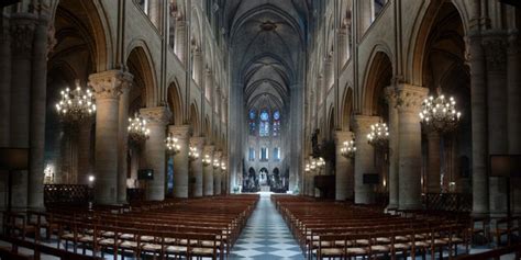 Paris Notre Dame Interior Basks In Led Glow Ledinside