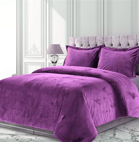 Amazon.com: COZY DREAMS Velvet Purple Comforter Set Twin XL 1 Peice (1