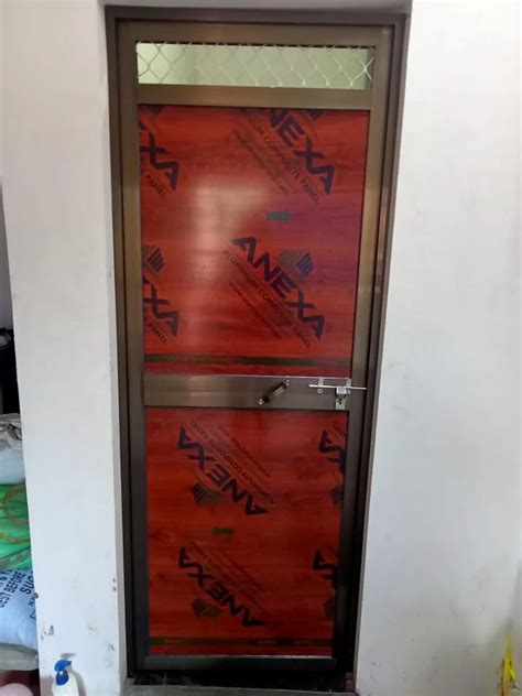 Aluminium Powder Coated Aluminum Swing Door For Home Thickness 5mm