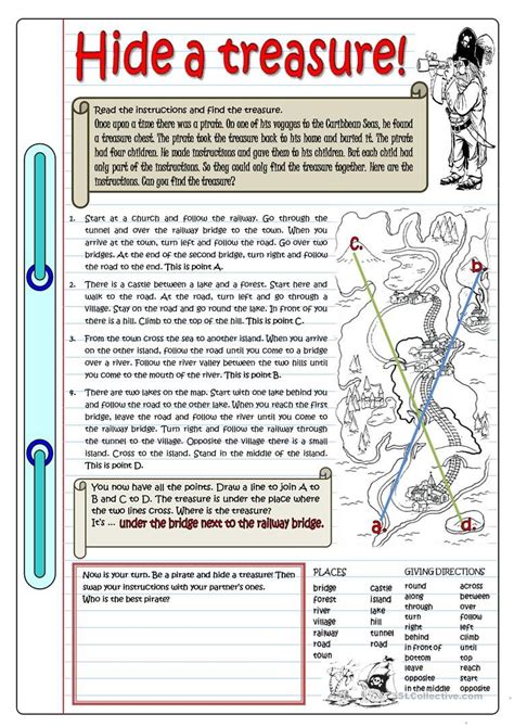 Hide A Treasure Worksheet Free Esl Printable Worksheets Made By