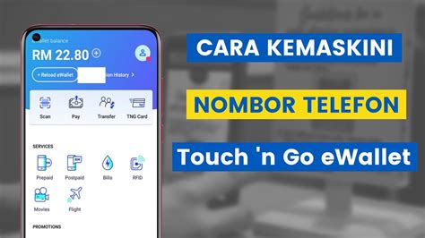 Cara Tukar Atau Kemaskini Nombor Telefon Di Touch N Go EWallet YouTube