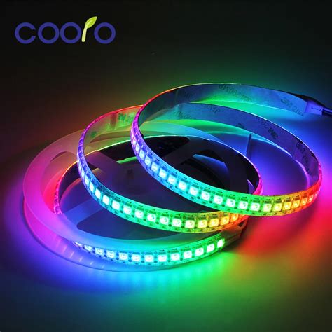 1m 5m WS2812B RGB LED Strip Light Flexible 30 60 144 Pixels Leds M