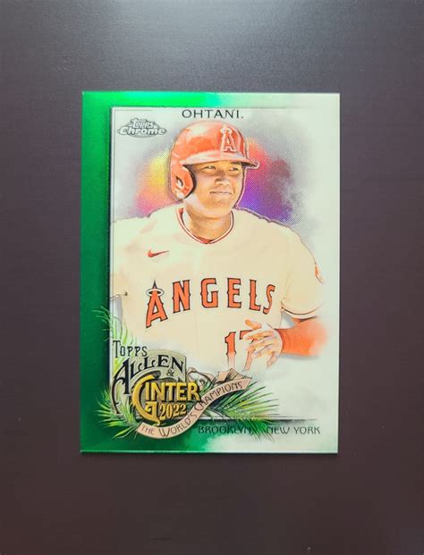 2022 TOPPS Allen Ginter Chrome 大谷翔平 SHOHEI OHTANI Green Refractor 11