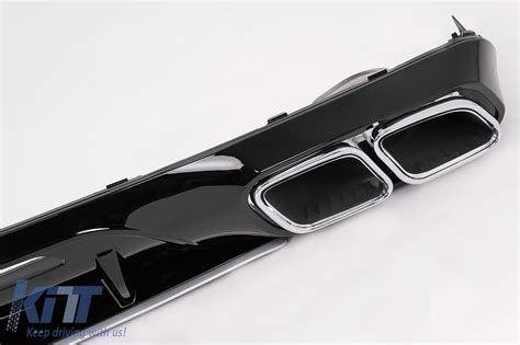 Rear Bumper Diffuser With Exhaust Muffler Tips Suitable For Mercedes