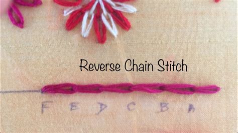 Reverse Chain Stitch Hand Embroidery Tutorial For Beginners YouTube