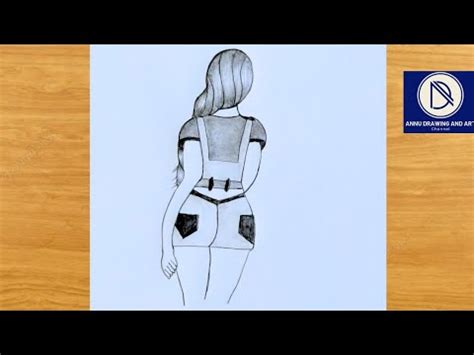 Esay Way To Draw Girl Backside Jeans And Top Pencil Drawing Tutorial