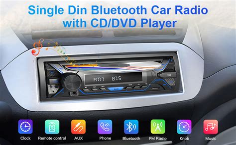 Single Din Bluetooth Car Stereo With Cddvd Player Car
