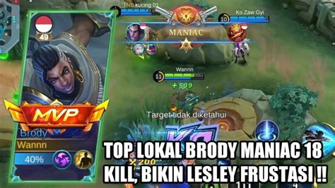 BRODY MANIAC 18 KILL LAWAN LANGSUNG FRUSTASI LAWAN BRODY