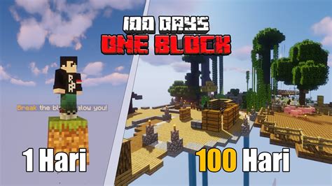 Hari Di Minecraft Tapi Hanya Satu Block Part Youtube