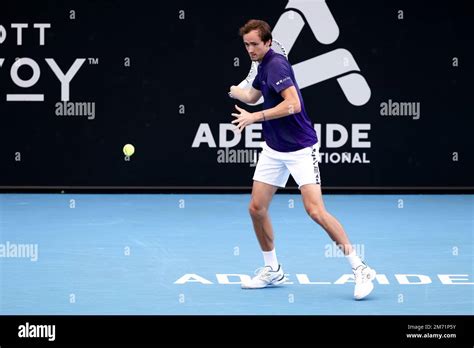 Adelaide Australia 6 January 2023 Daniil Medvedev Plays A Forehand