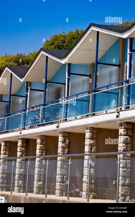 Beach Huts And Chalets On Poole Beach Dorset England Stock Photo Alamy