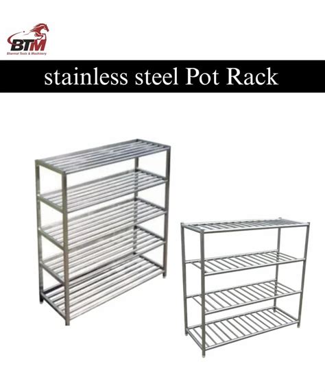 Stainless Steel Square COMMERCIAL KITCHEN SS RACK No Of Shelves 4