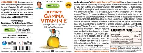 Procaps Laboratories Ultimate Gamma Vitamin E