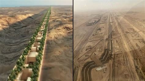 New aerial photos show Saudi Arabia's £800 billion project 'The Line ...