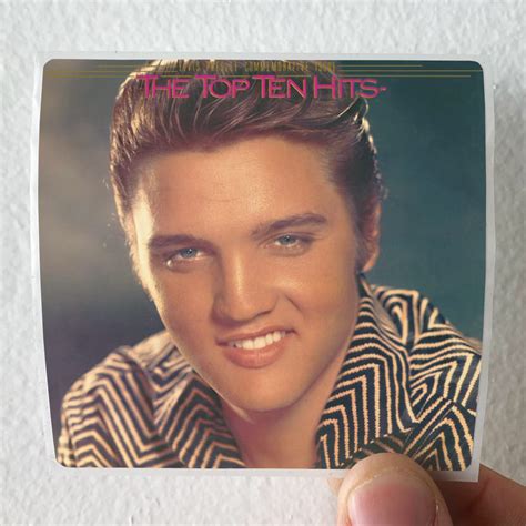 Elvis Presley The Top Ten Hits Album Cover Sticker