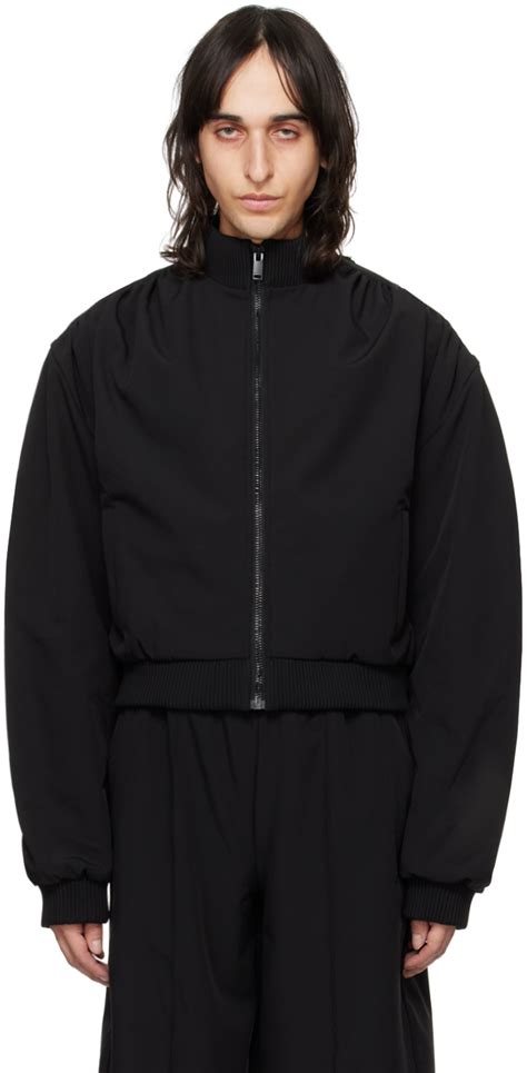 Han Kjobenhavn Black Smocked Track Jacket Ssense Canada