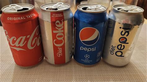 Coca Cola Vs Diet Coke Vs Pepsi Vs Diet Pepsi Smell And Taste