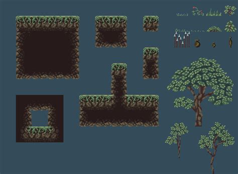 2D Forest Pixel Art Tileset by NRTX