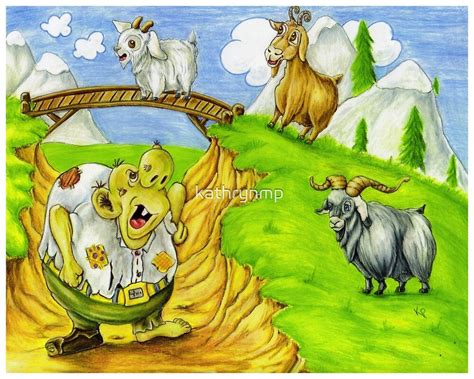 Three Billy Goats Gruff By Kathrynmp Redbubble