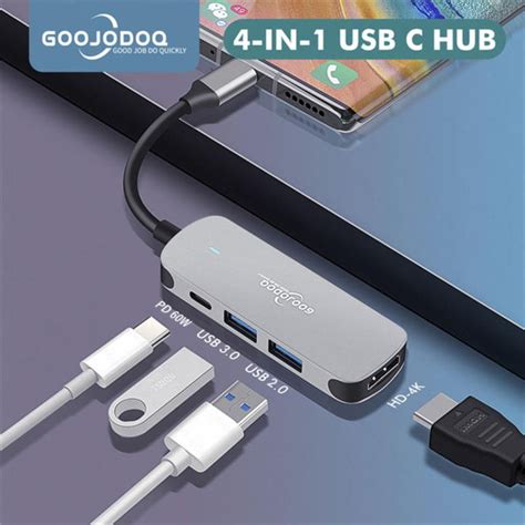 Goojodoq Usb Type C Hub In Adapter Usb C To Usb Hdmi Converter