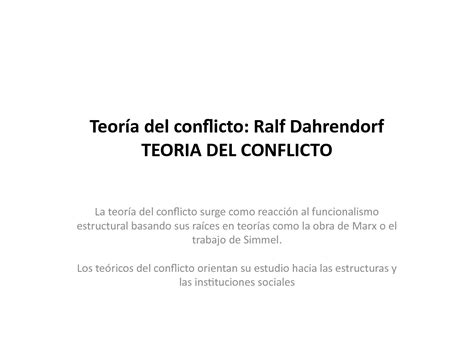 Calam O Teor A Del Conflicto