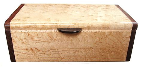 Handcrafted Wood Keepsake Box Birds Eye Maple Honduras Rosewood