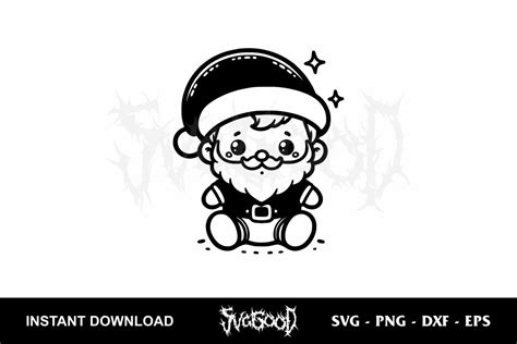 Cute Santa Clause SVG Cut File SVGGOOD