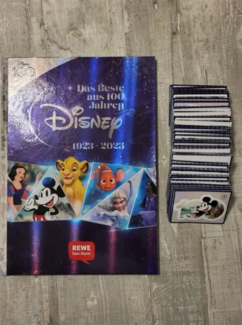 REWE DISNEY 100 Jahre 2023 Komplett Set Alle 180 Sticker