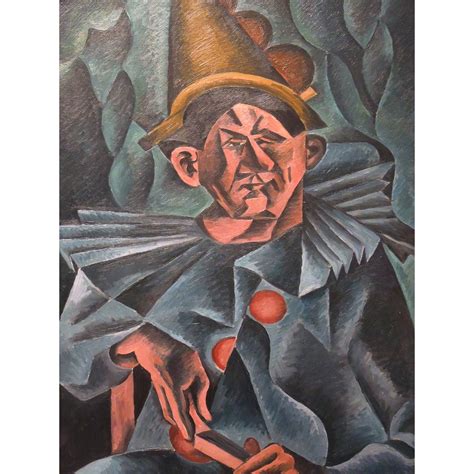 Kubista Pierot Pierrot Clown Cubism Painting Extra Large Art Print Wall