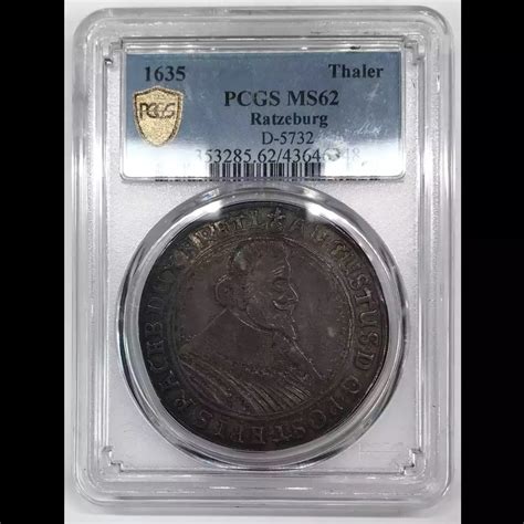 Hs German States Silver Thaler Pcgs Ms Ratzeburg D Old