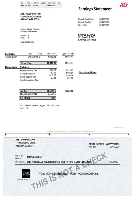 Paystub Editable Template Adp Documentplug