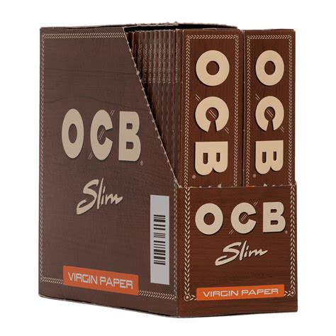 Ocb Virgin King Size Slim Unbleached Er Box